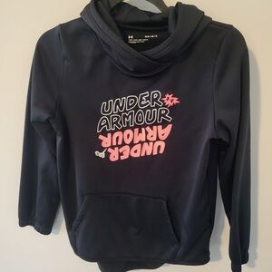 Under Armour Black Hoodie with Pink Logo